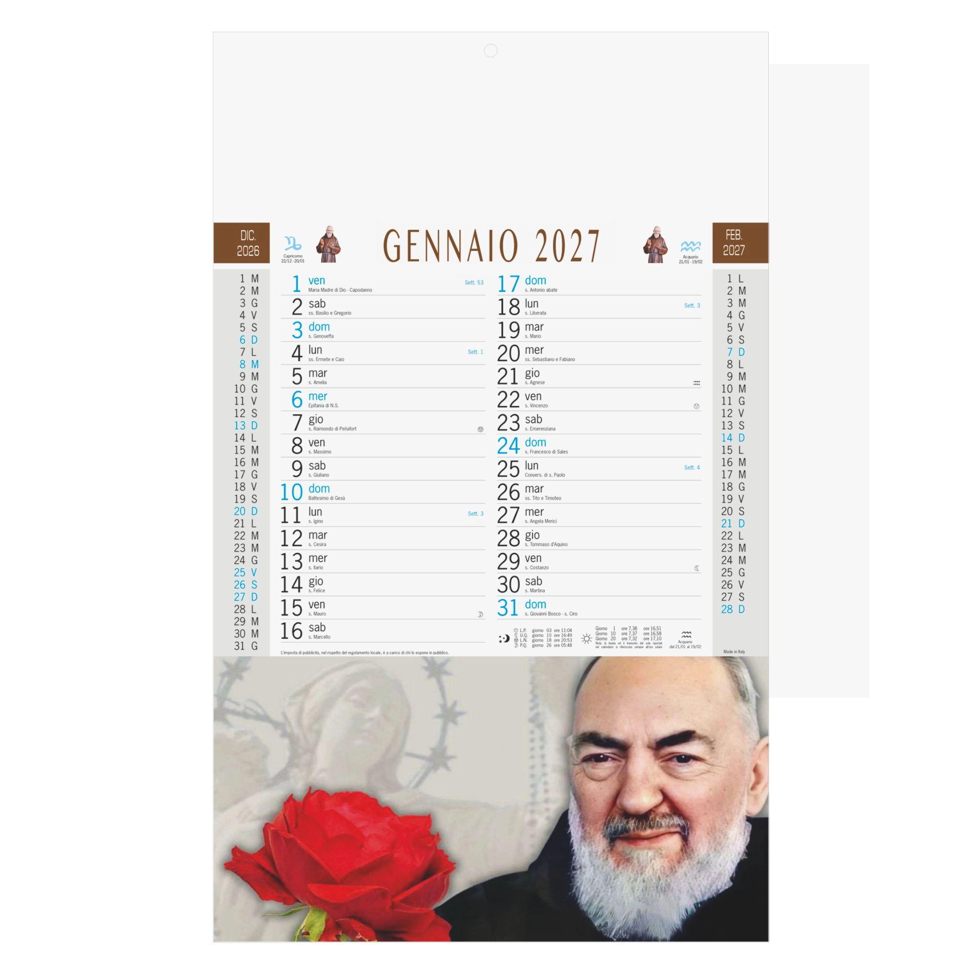 Immagine B006 - CALENDARIO SAN PIO 