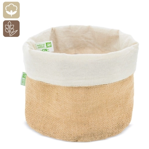 Immagine BORSA PER PANE COTONE E JUTA NATURALE 