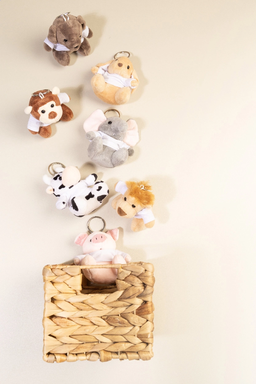 Immagine CowFob Portachiavi con mucca in peluche