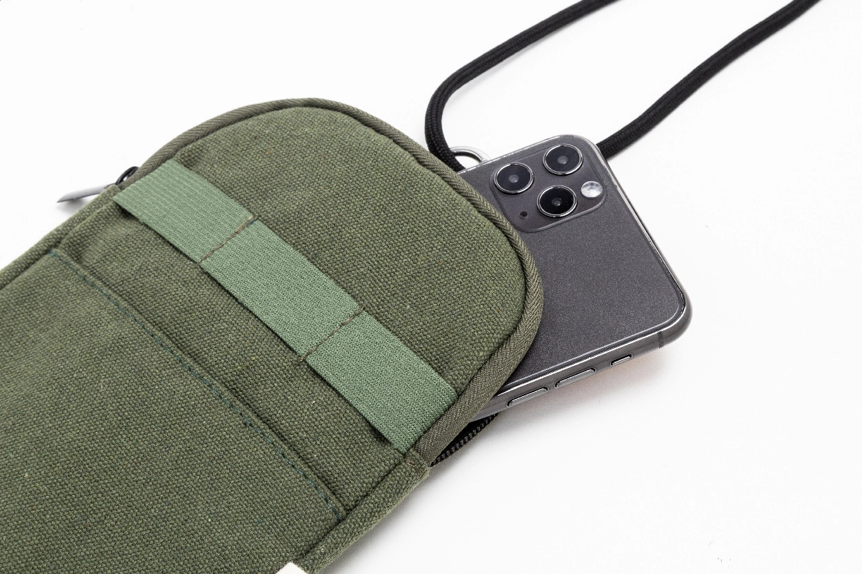 Immagine CanvaFon borsa portacellulare a tracolla in canvas riciclato