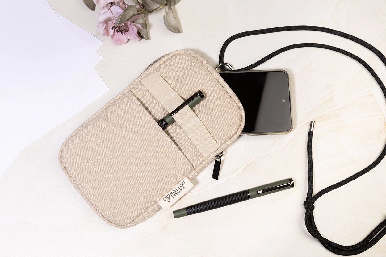 Immagine CanvaFon borsa portacellulare a tracolla in canvas riciclato