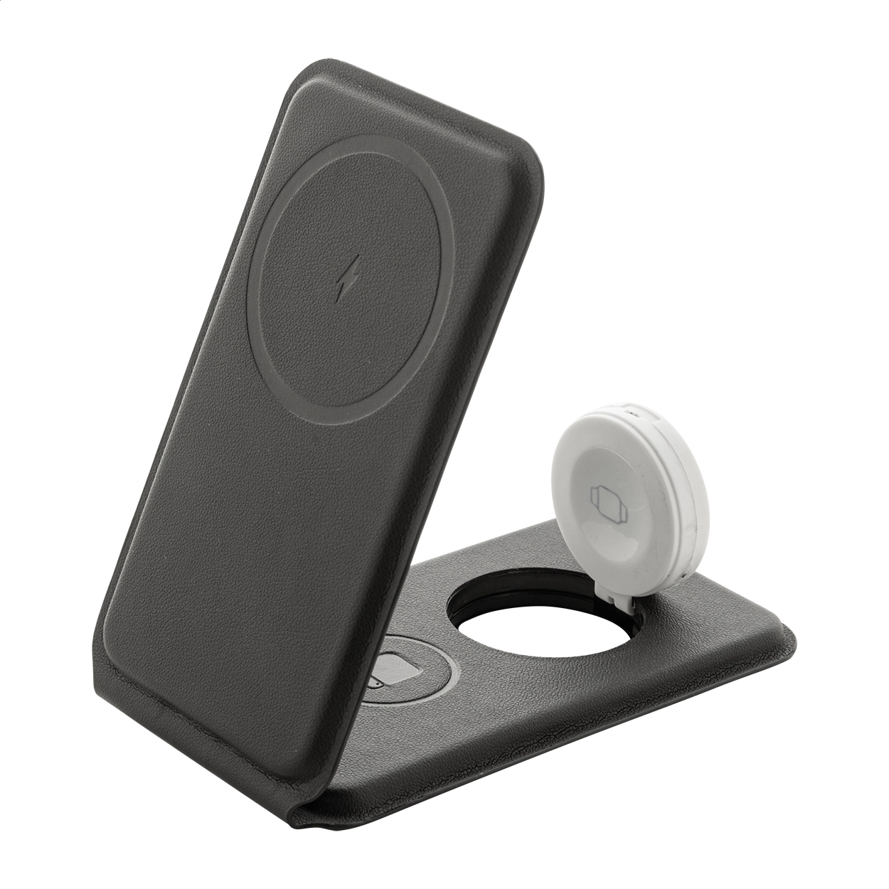Immagine LuxCharge Stand Caricatore wireless in RPU con supporto per cellulare