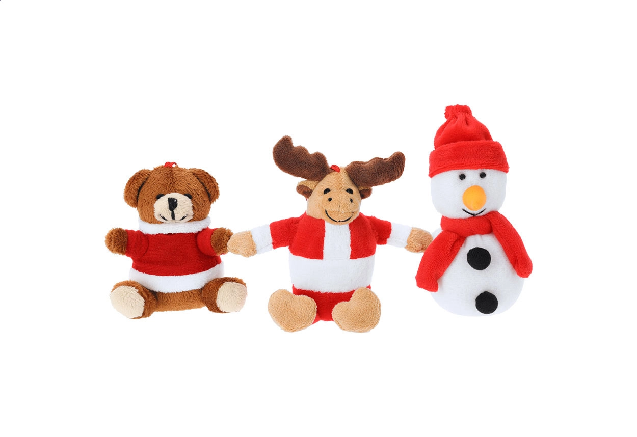 Immagine Velin Portachiavi natalizio di peluche, pupazzo di neve