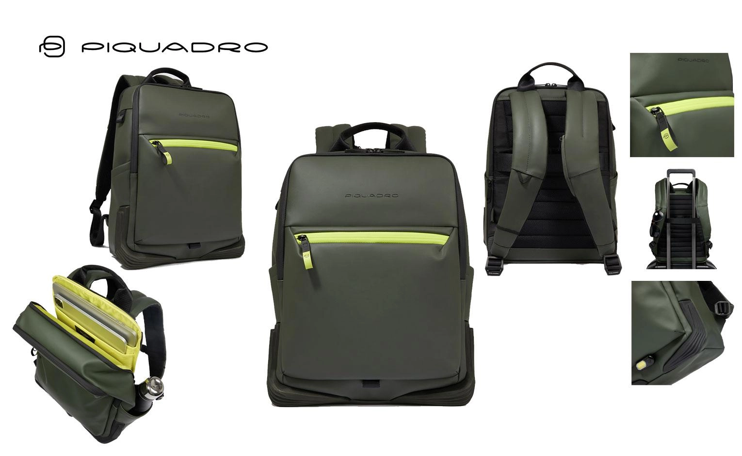Immagine ZAINO PORTA COMPUTER IN TESSUTO GOMMATO PIQUADRO