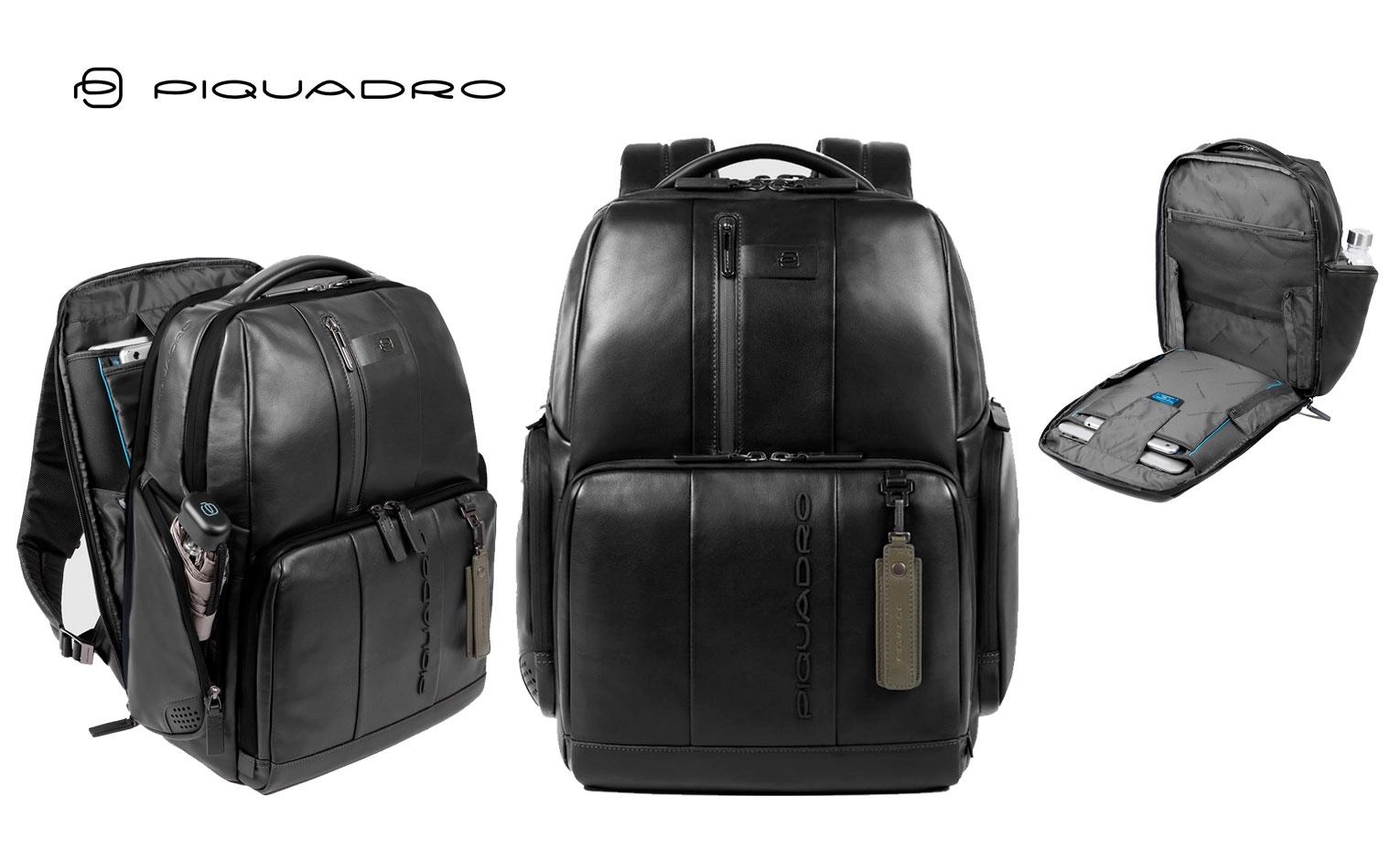 Immagine ZAINO UOMO FAST-CHECK PORTA COMPUTER IN PELLE PIQUADRO