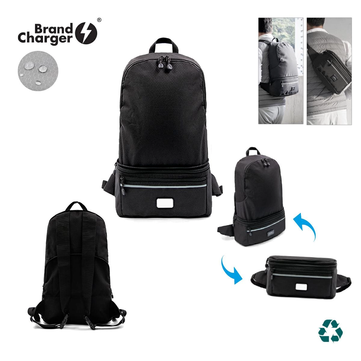 Immagine BORSA ZAINO CONVERTIBILE-COMBO,BRANDCHARGER