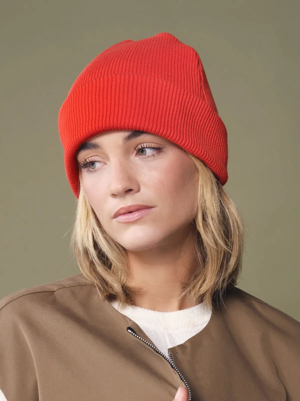 Immagine Berretto con risvolto in cotone organico