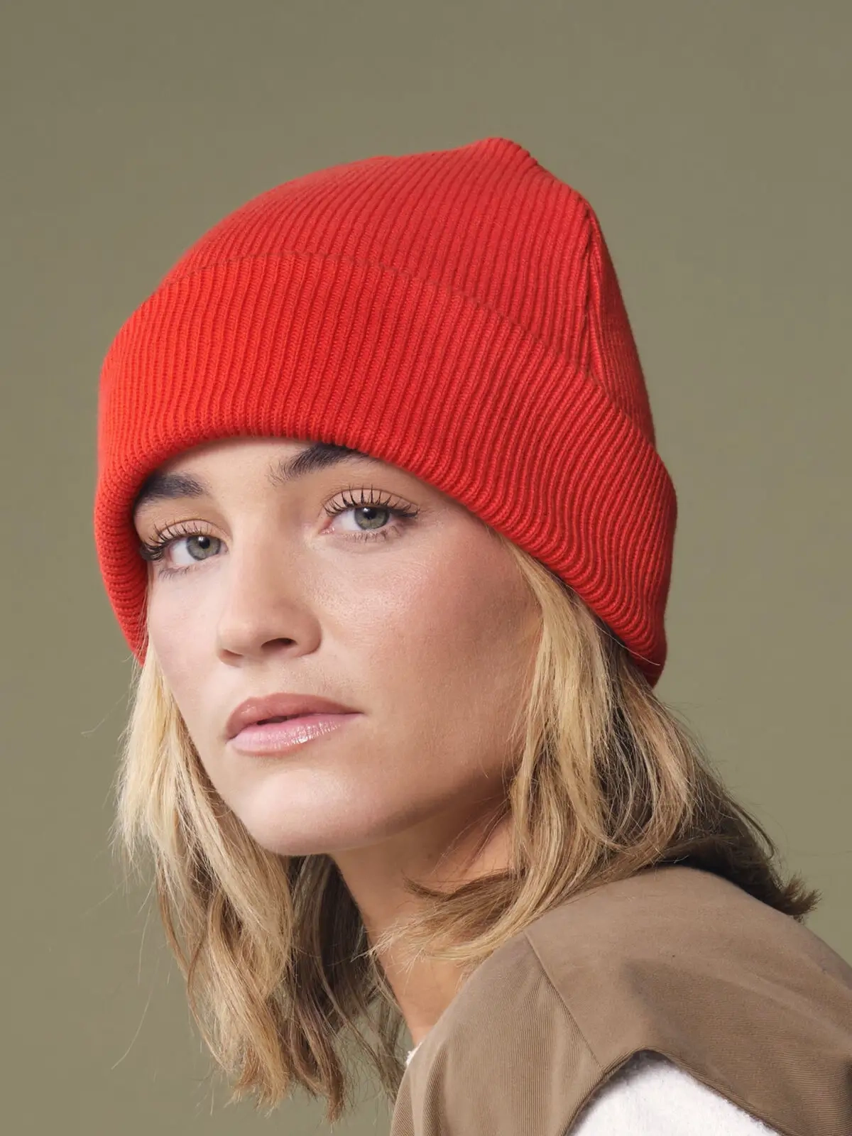 Immagine Berretto con risvolto in cotone organico