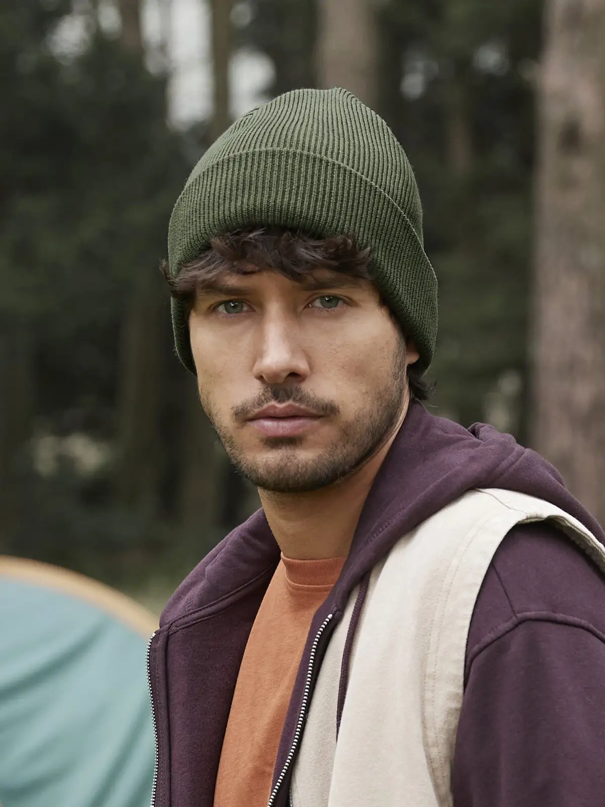 Immagine Berretto con risvolto in cotone organico