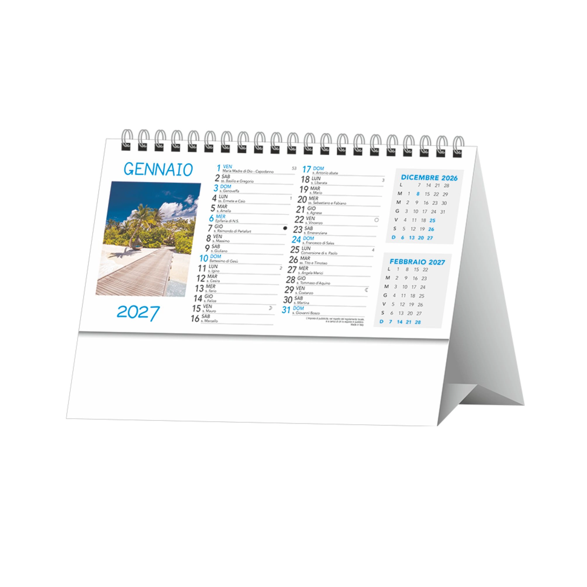 Immagine SP25 Tropical Calendario da tavolo.
