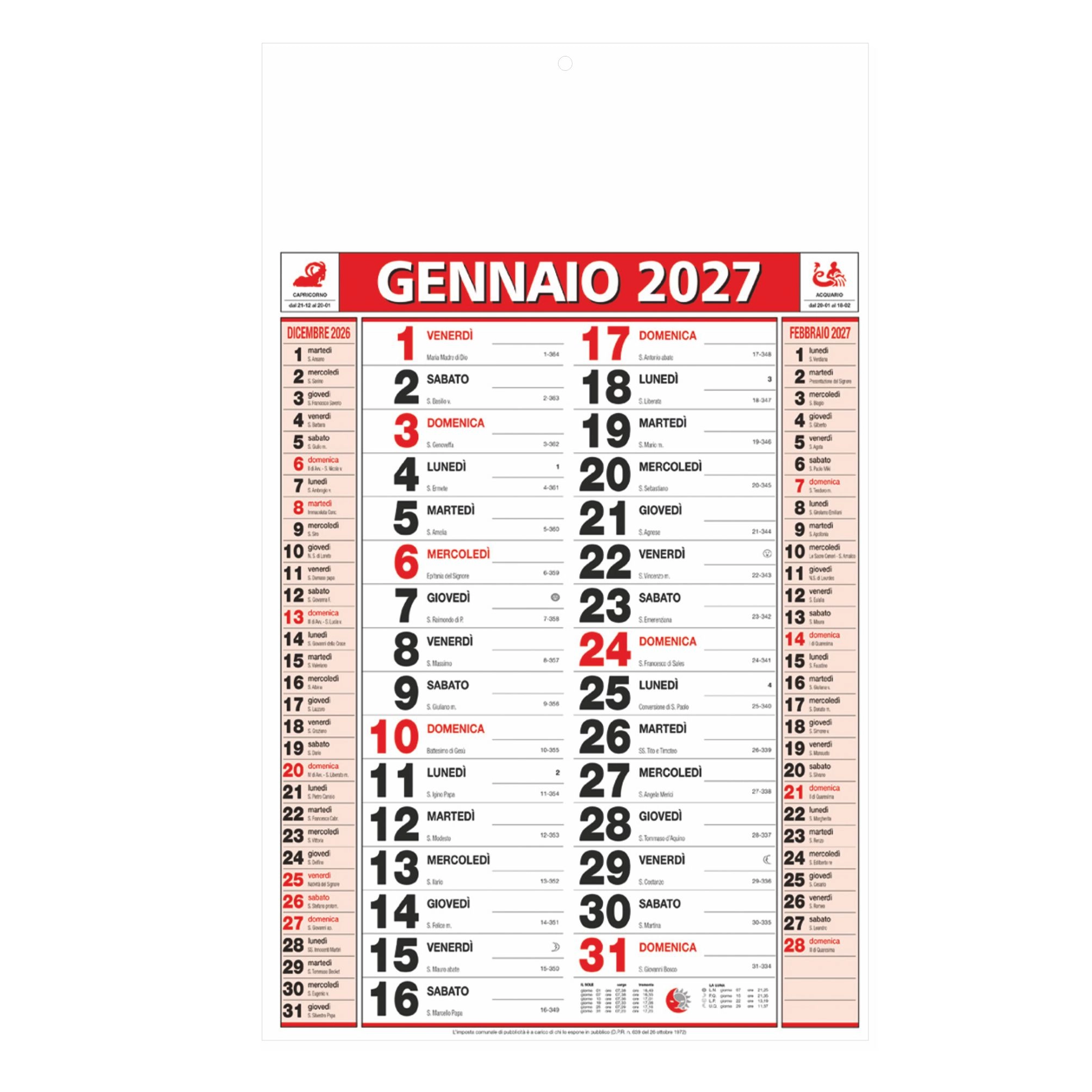 Immagine B050 - CALENDARIO OLANDESE
