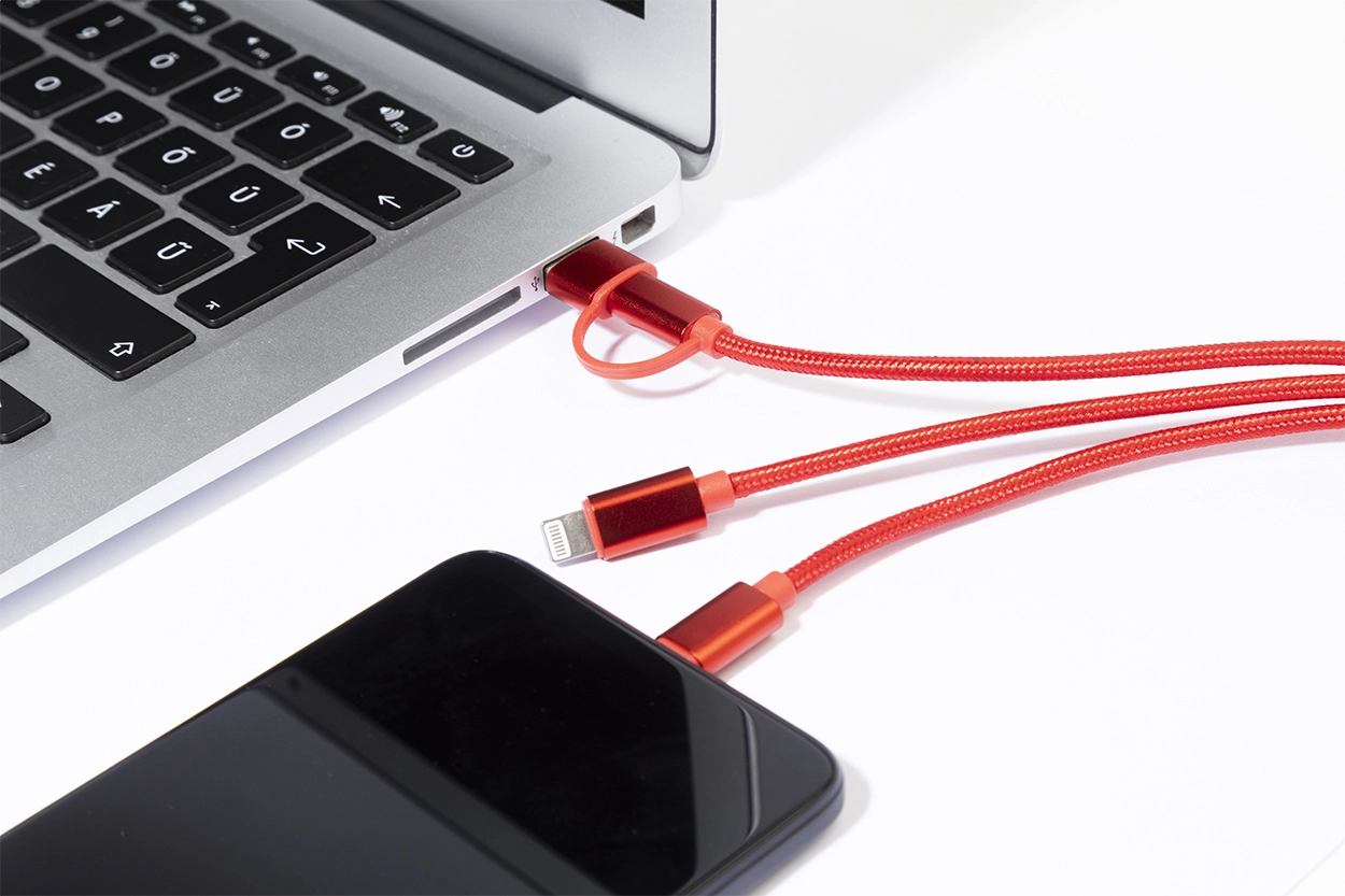 Immagine Rafob portachiavi con cavo di ricarica USB