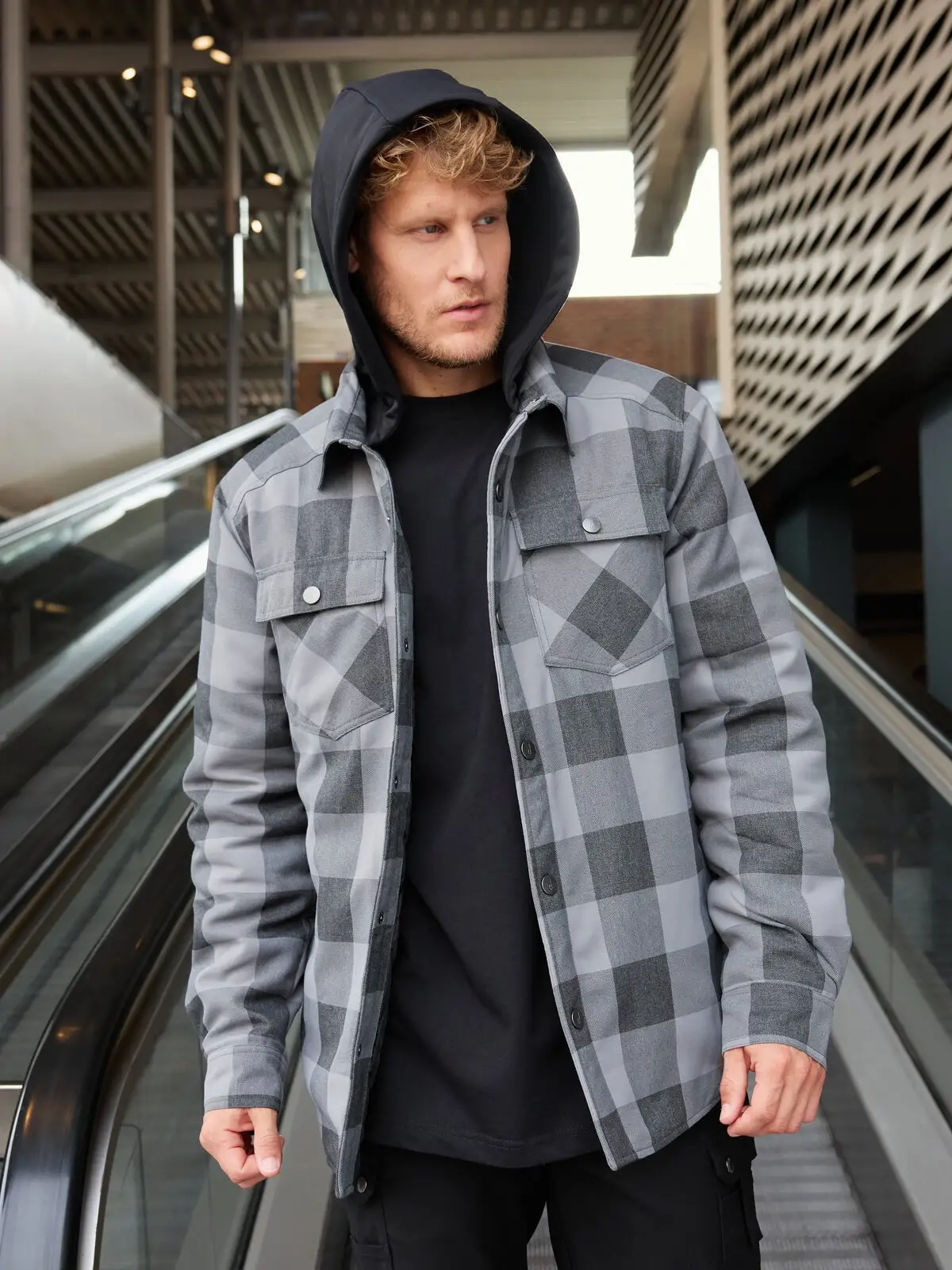 Immagine Workwear Check Shirt Jacket
