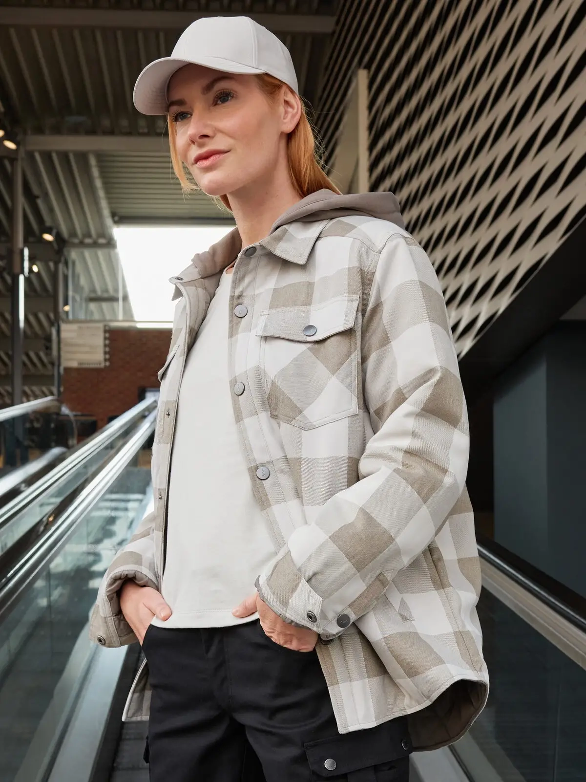 Immagine Workwear Check Shirt Jacket