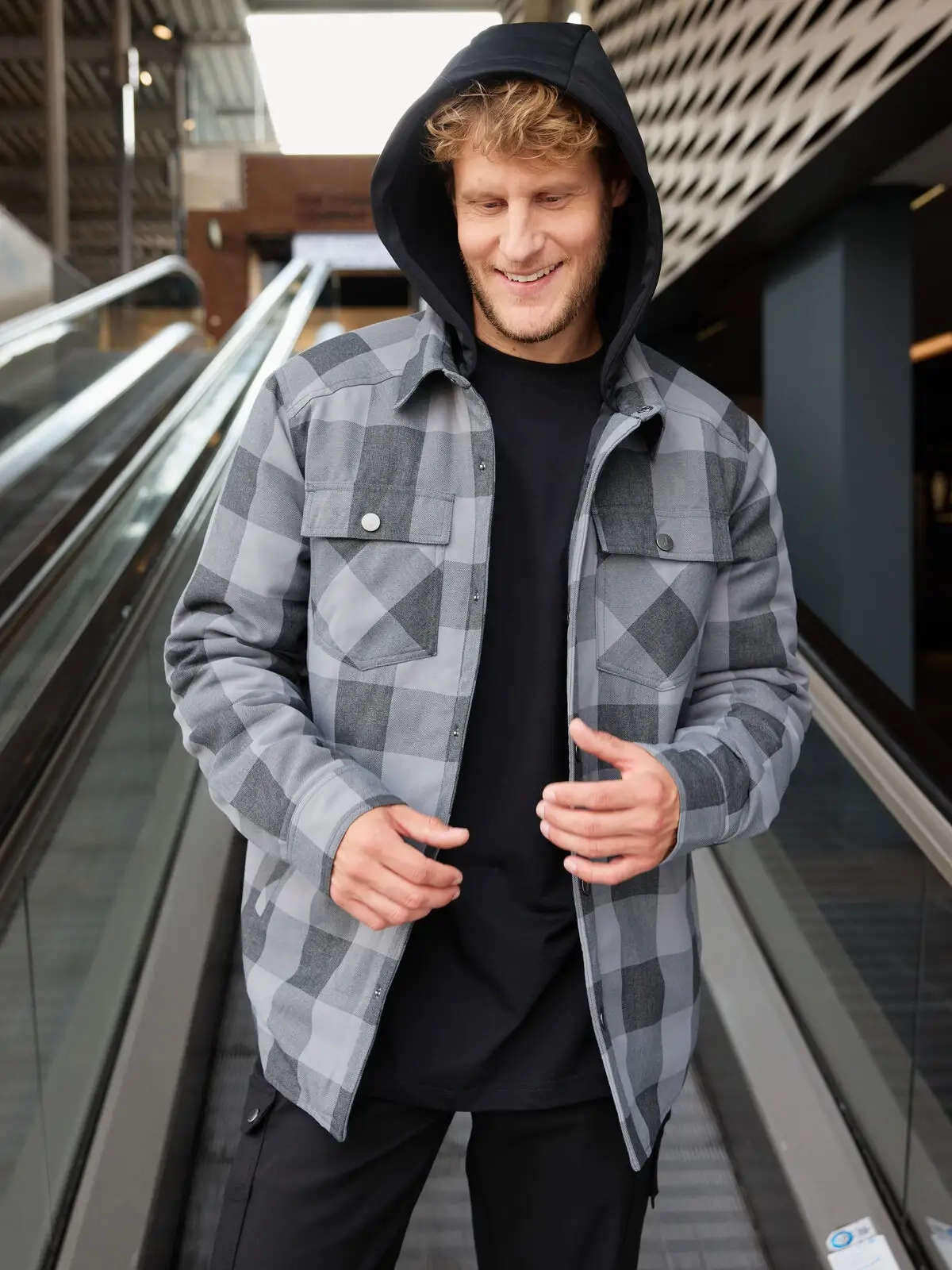 Immagine Workwear Check Shirt Jacket