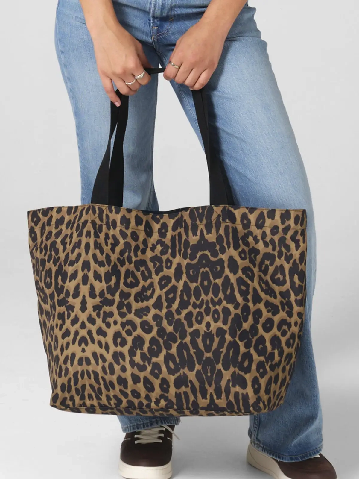 Immagine Leopard Print Carryall Tote Bag