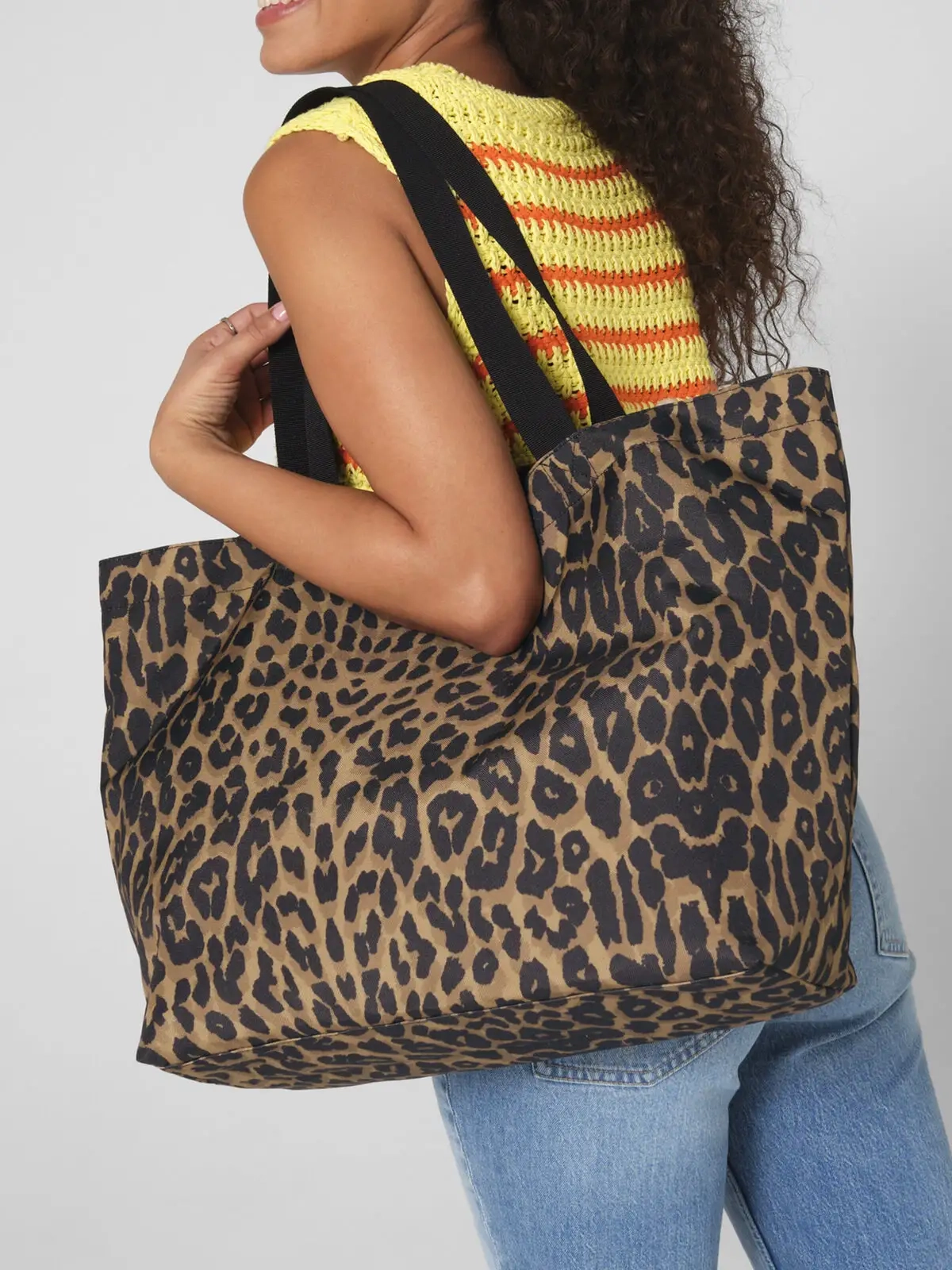 Immagine Leopard Print Carryall Tote Bag