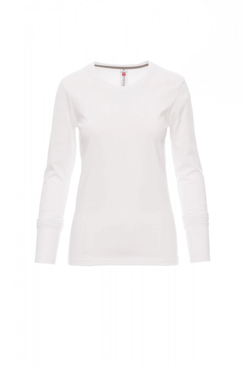 Immagine T-shirt girocollo manica lunga sfiancata da donna - PINETA LADY