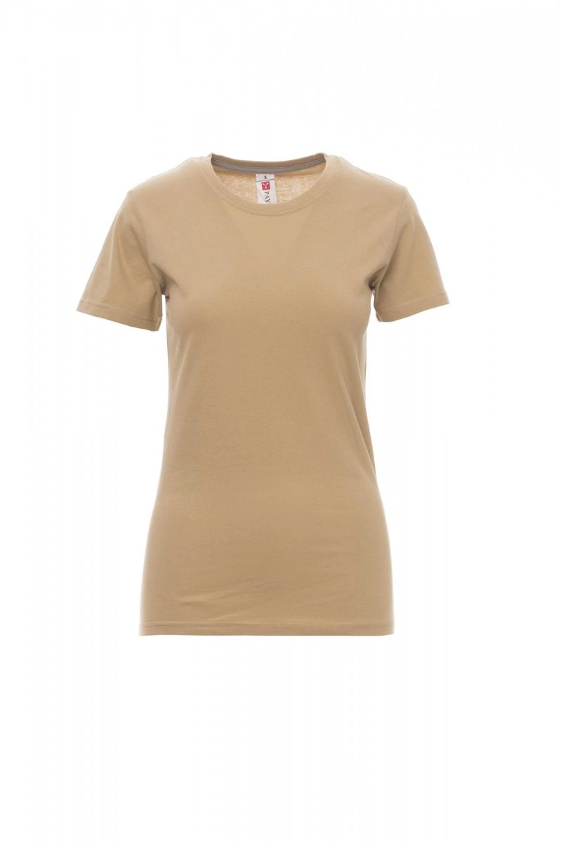 Immagine T-shirt girocollo manica corta sfiancata da donna - SUNSET LADY