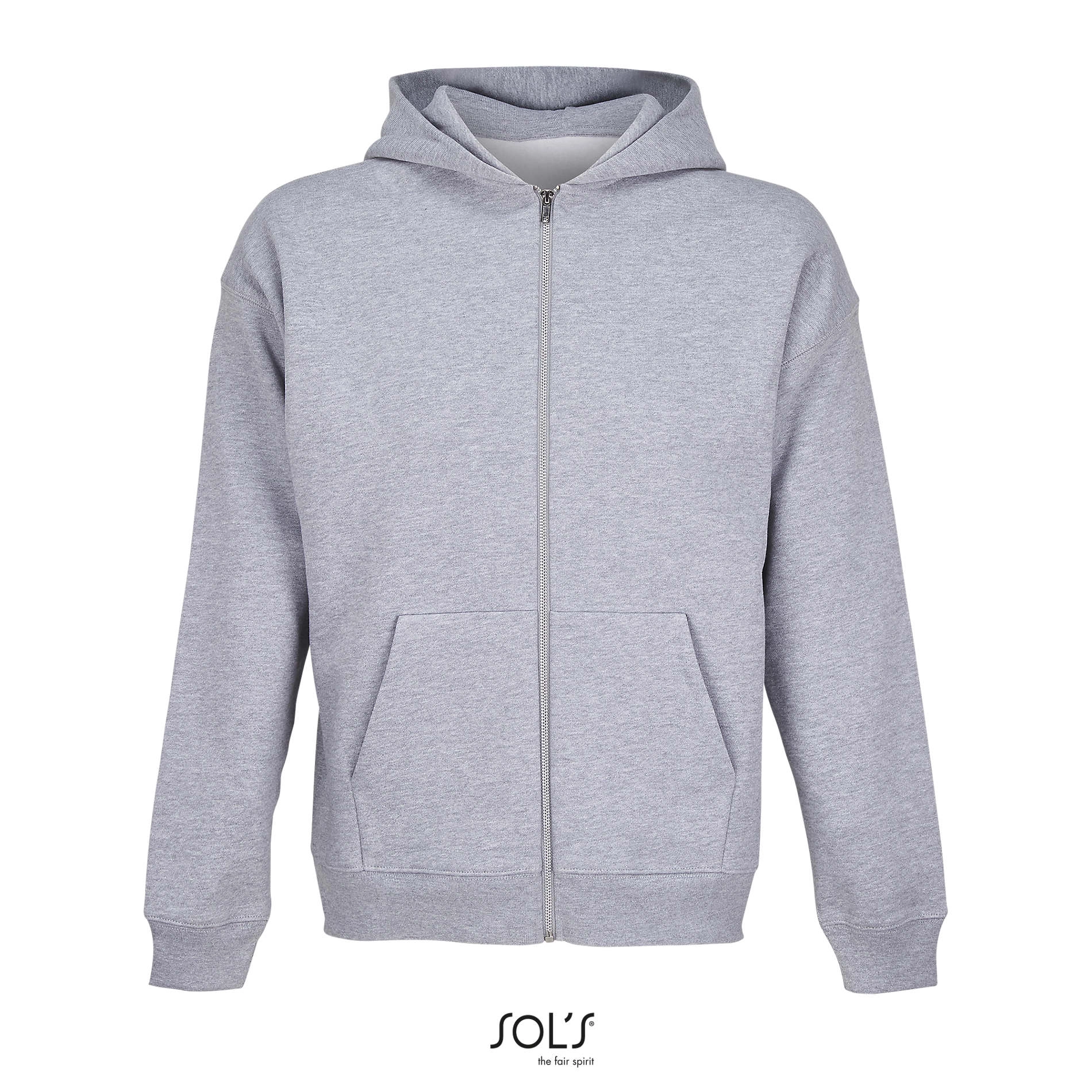 Immagine SOL'S JELO FELPA UNISEX FULL ZIP CON CAPPUCCIO | 80% cot - 20% pol | personalizzata con stampa o ricamo