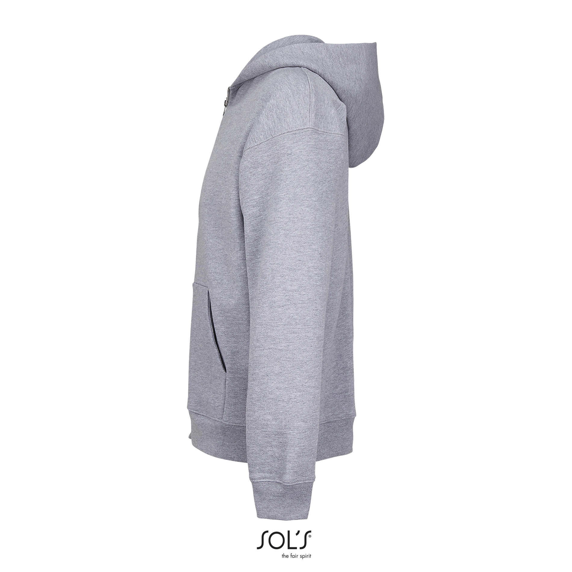 Immagine SOL'S JELO FELPA UNISEX FULL ZIP CON CAPPUCCIO | 80% cot - 20% pol | personalizzata con stampa o ricamo