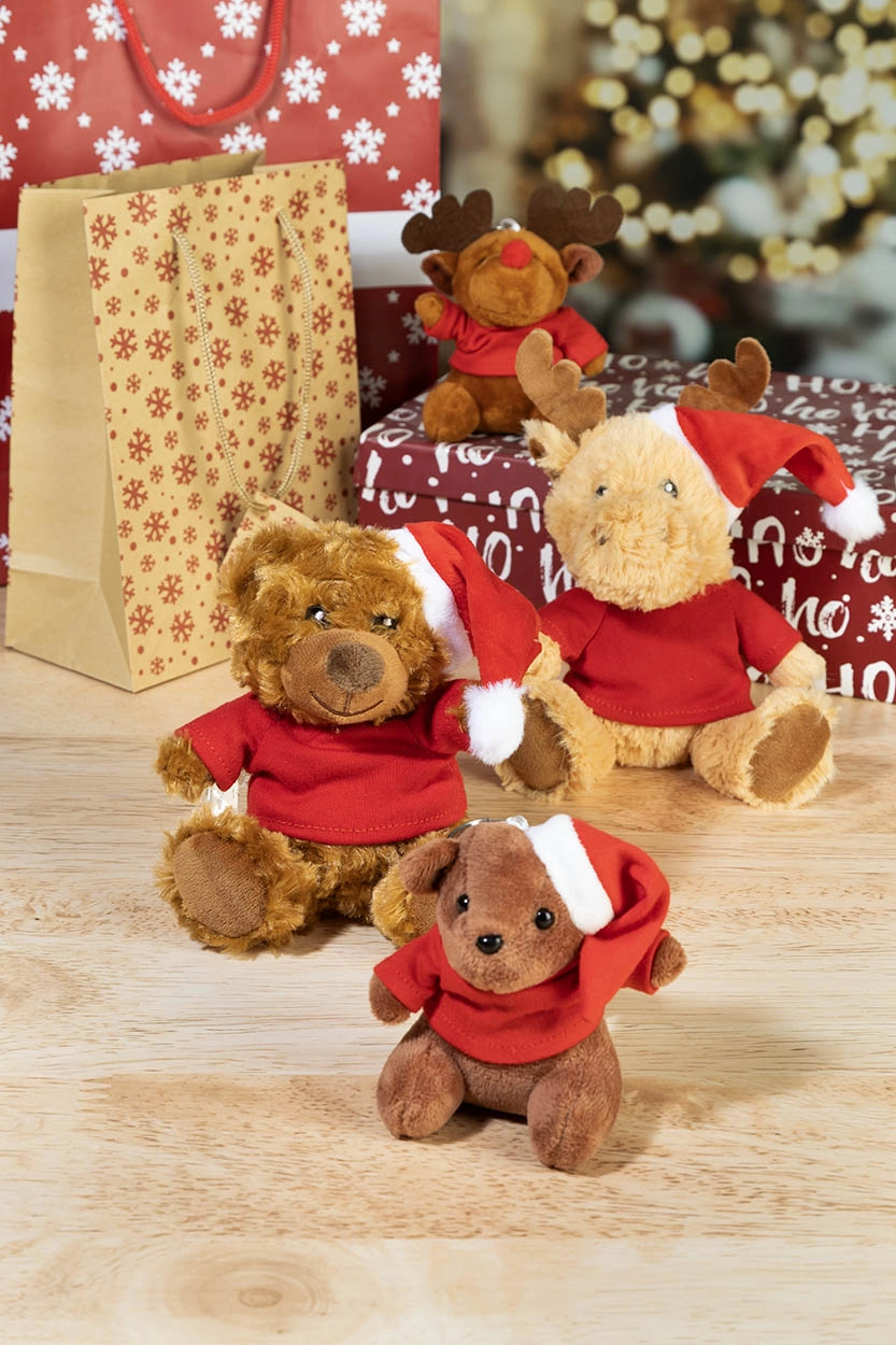 Immagine Julnalle portachiavi natalizio con orsetto in peluche