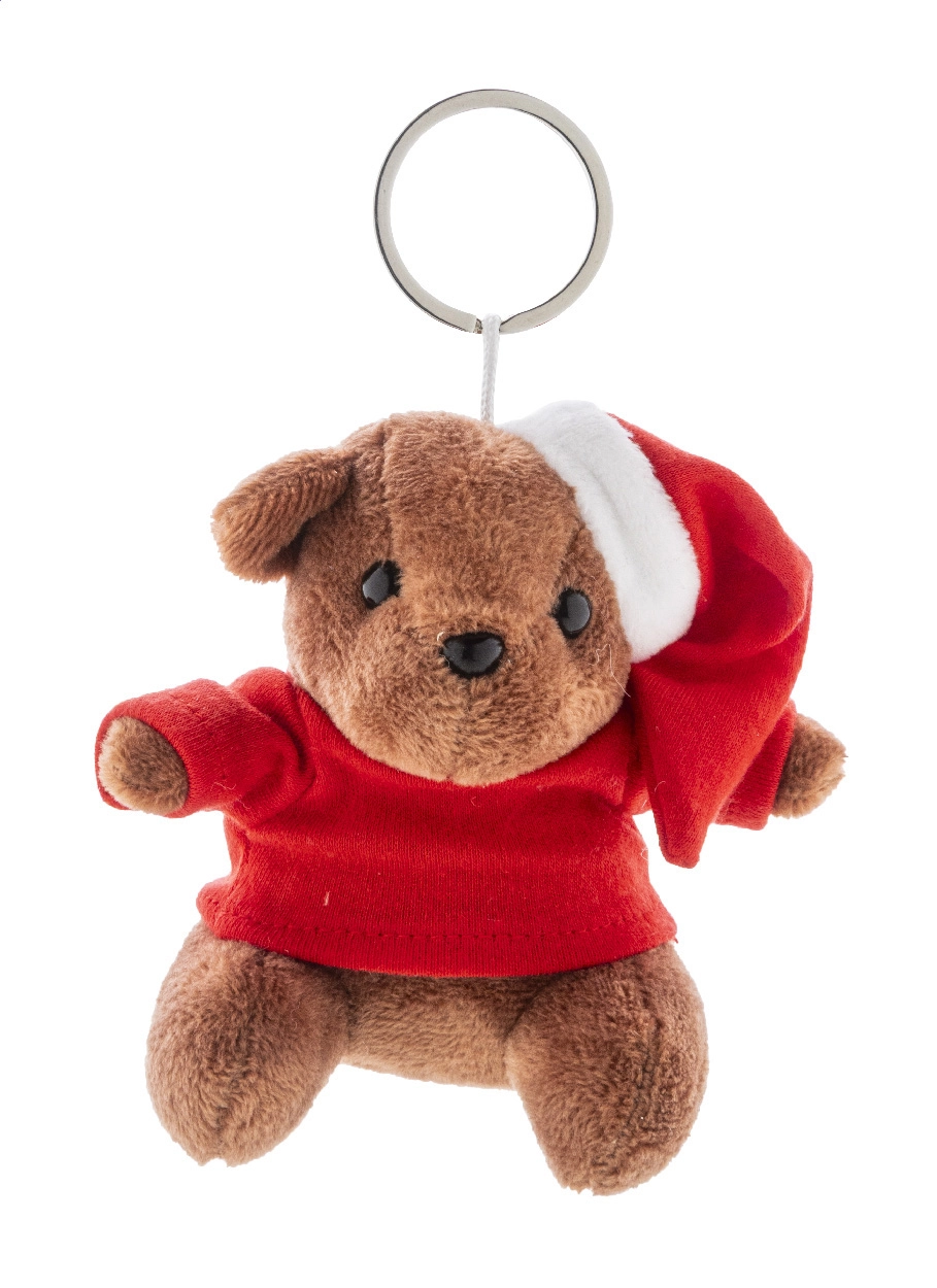 Immagine Julnalle portachiavi natalizio con orsetto in peluche