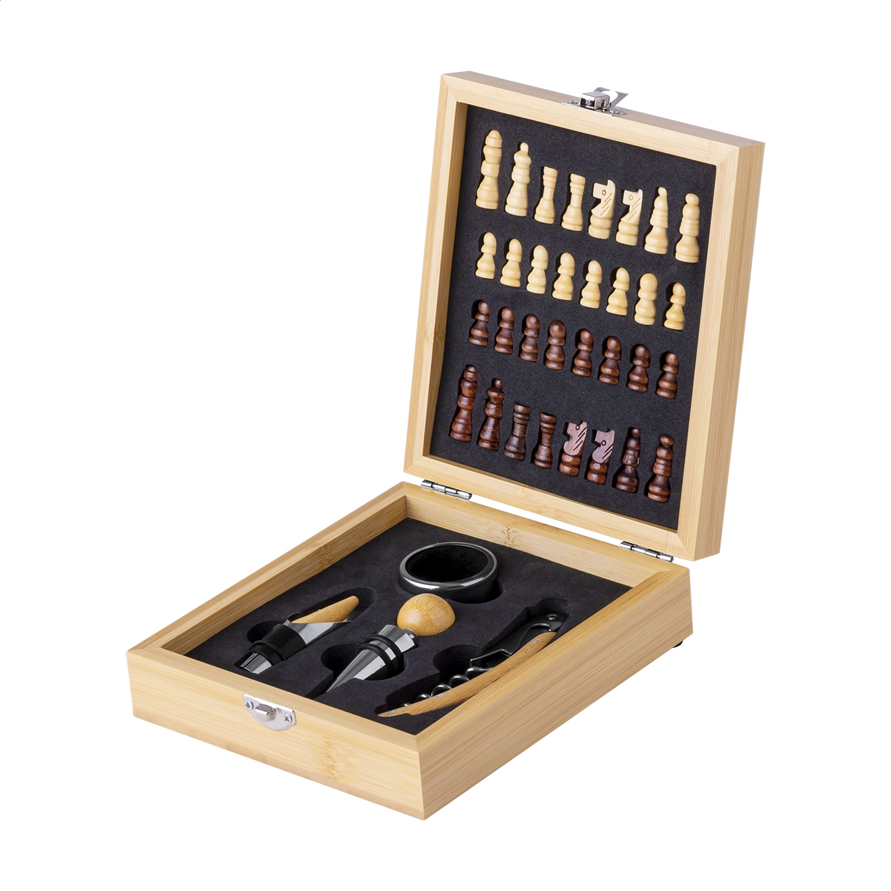 Immagine Kaspar set da vino con scacchi