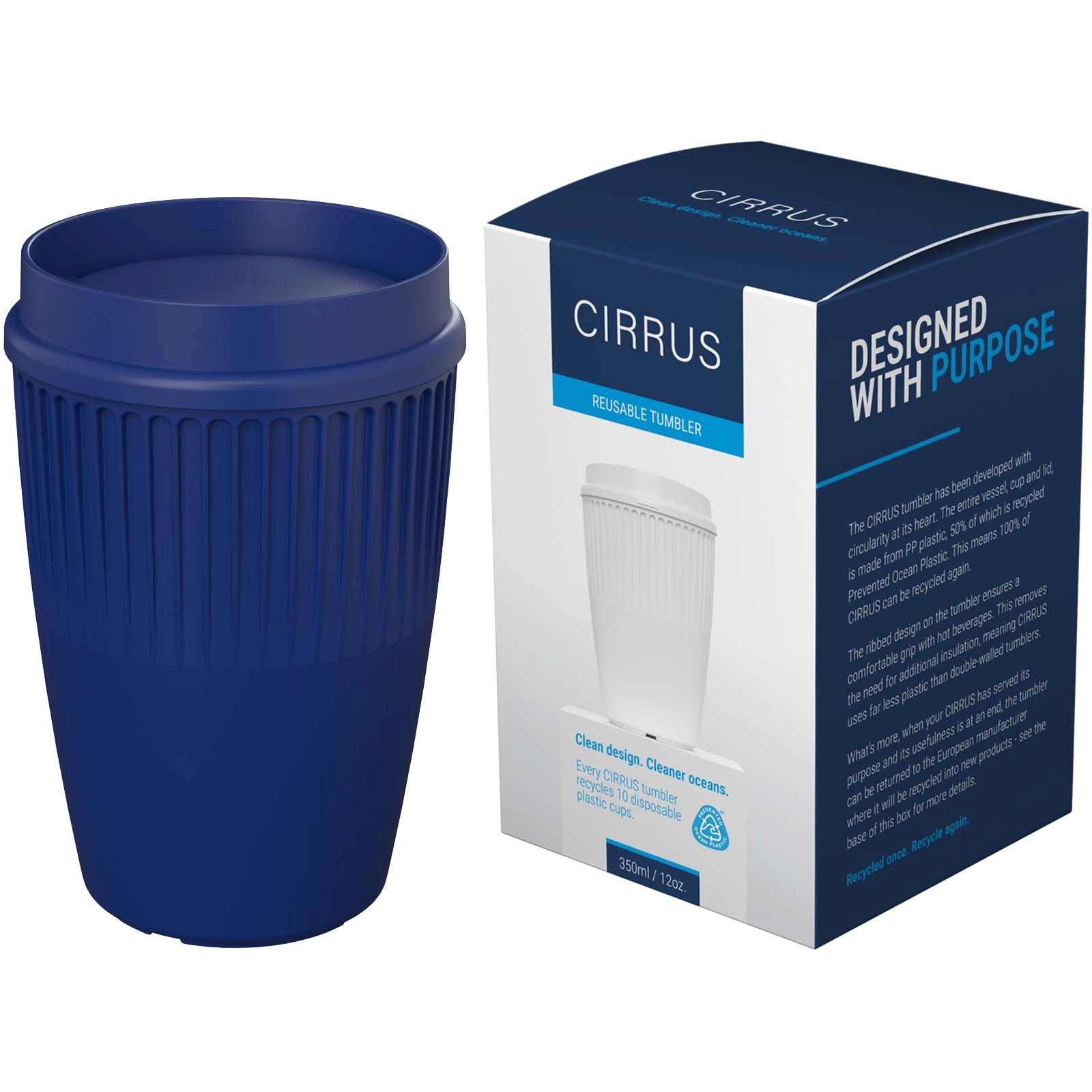 Immagine Bicchiere da 350 ml con coperchio a 360° Cirrus POP