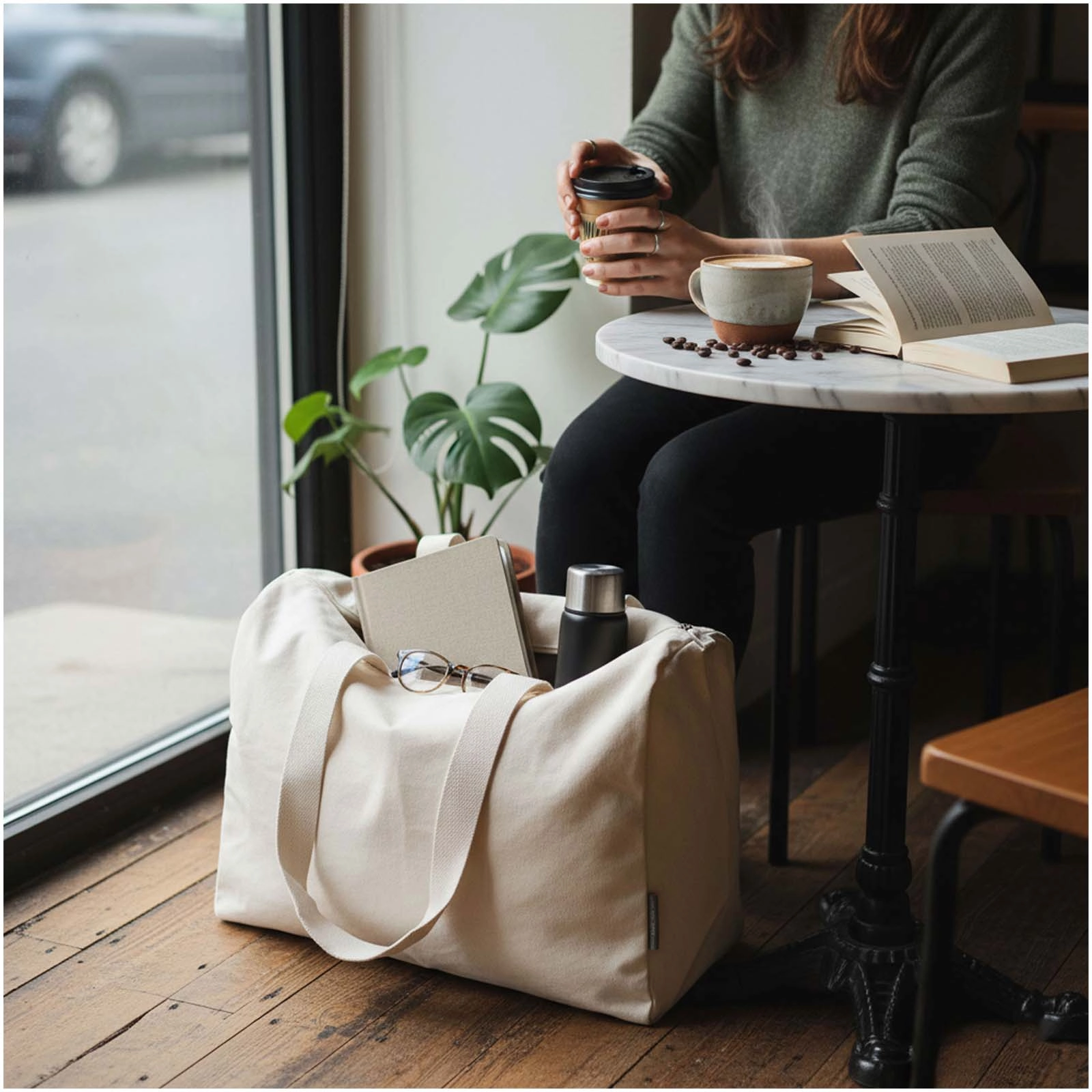 Immagine Borsa da viaggio e pochette in cotone biologico Citizen Green Combio