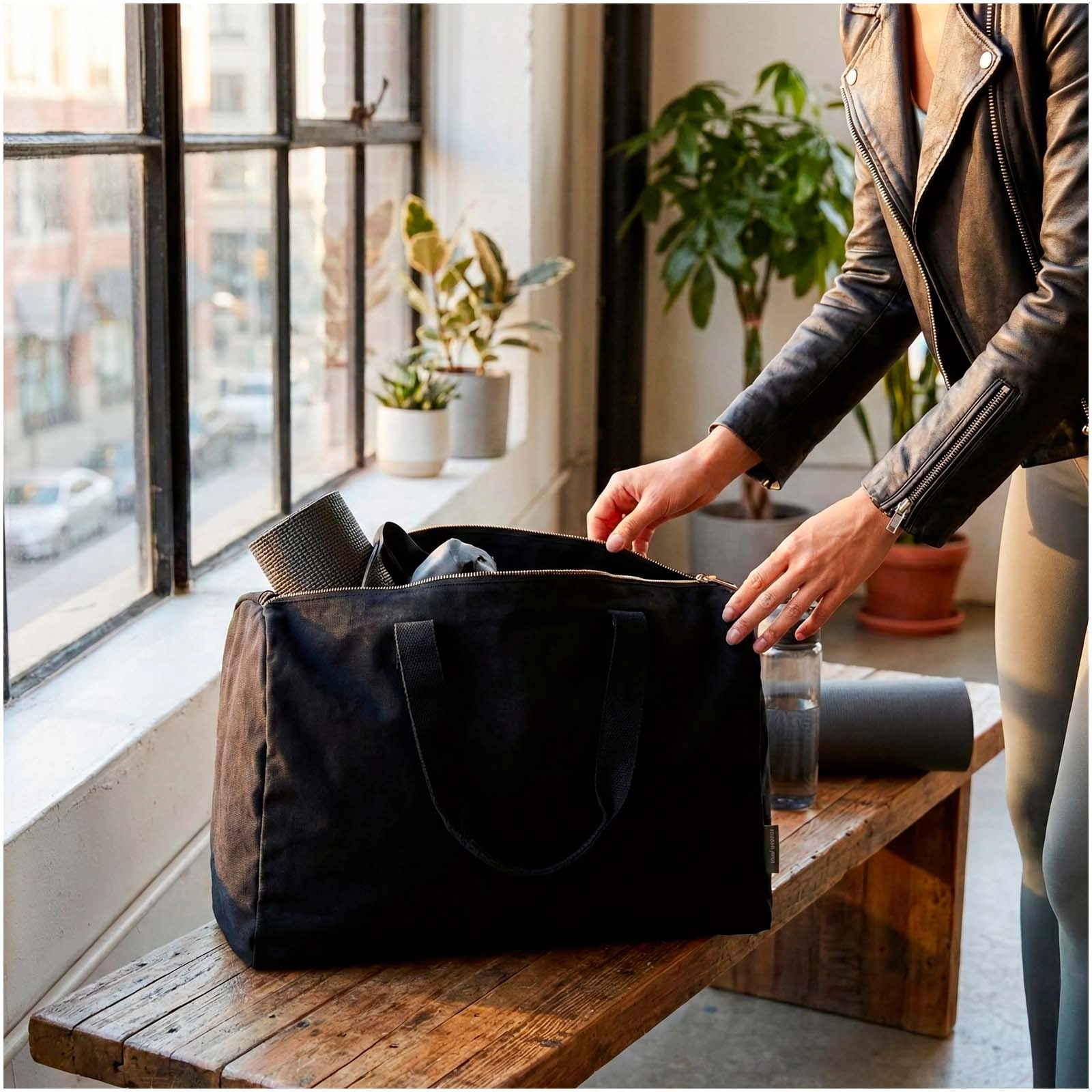 Immagine Borsa da viaggio e pochette in cotone biologico Citizen Green Combio