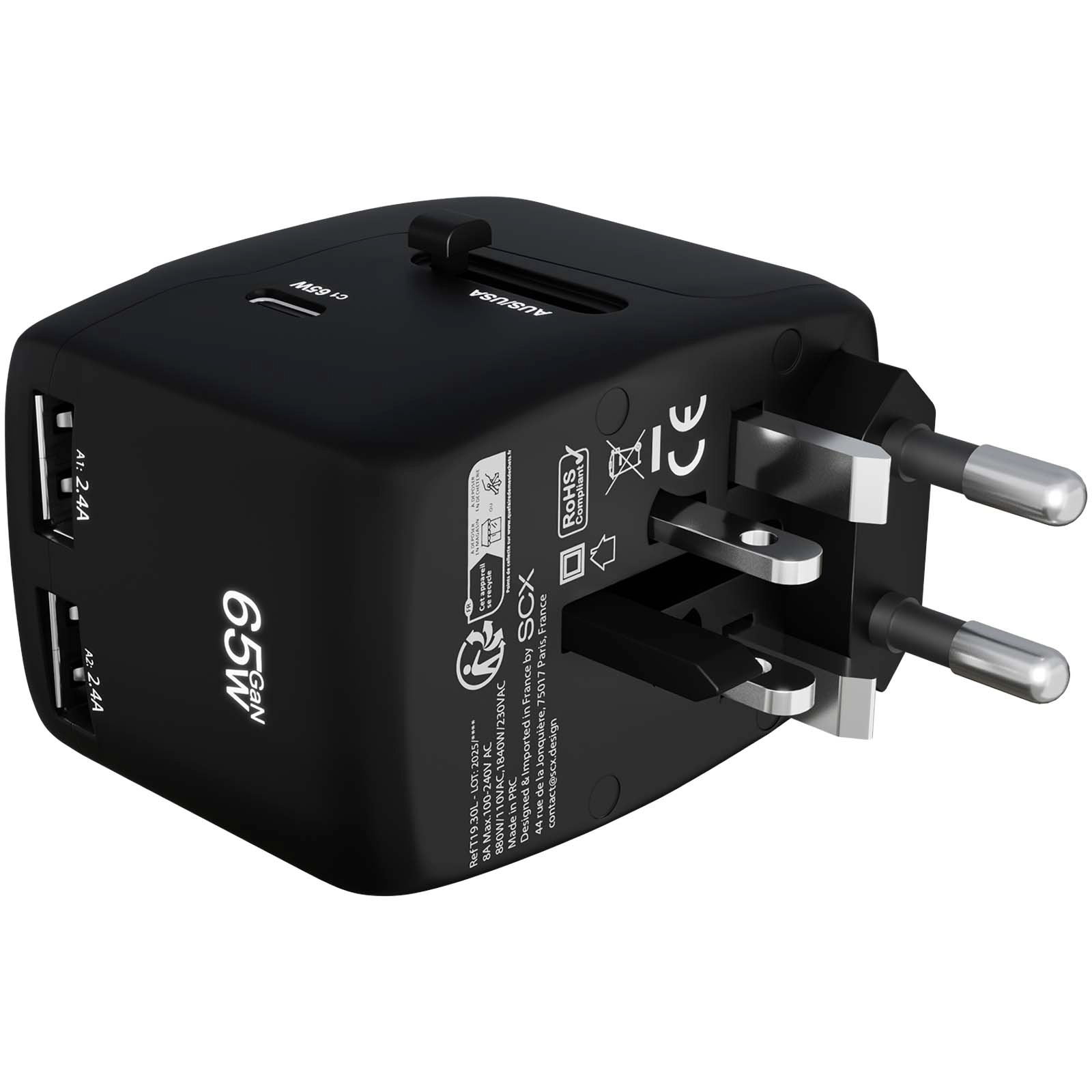 Immagine Adattatore universale da viaggio SCX.design T19