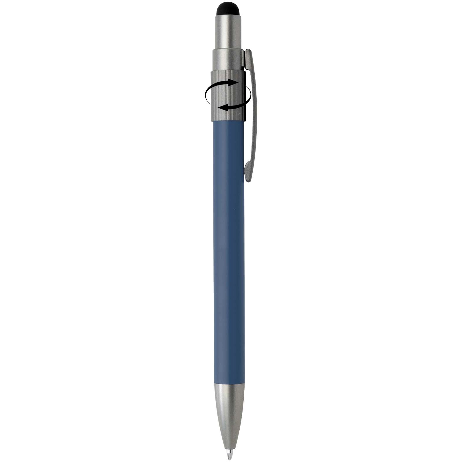 Immagine Penna a sfera in materiale riciclato certificato RCS con stilo e rotella antistress (inchiostro blu) Rill