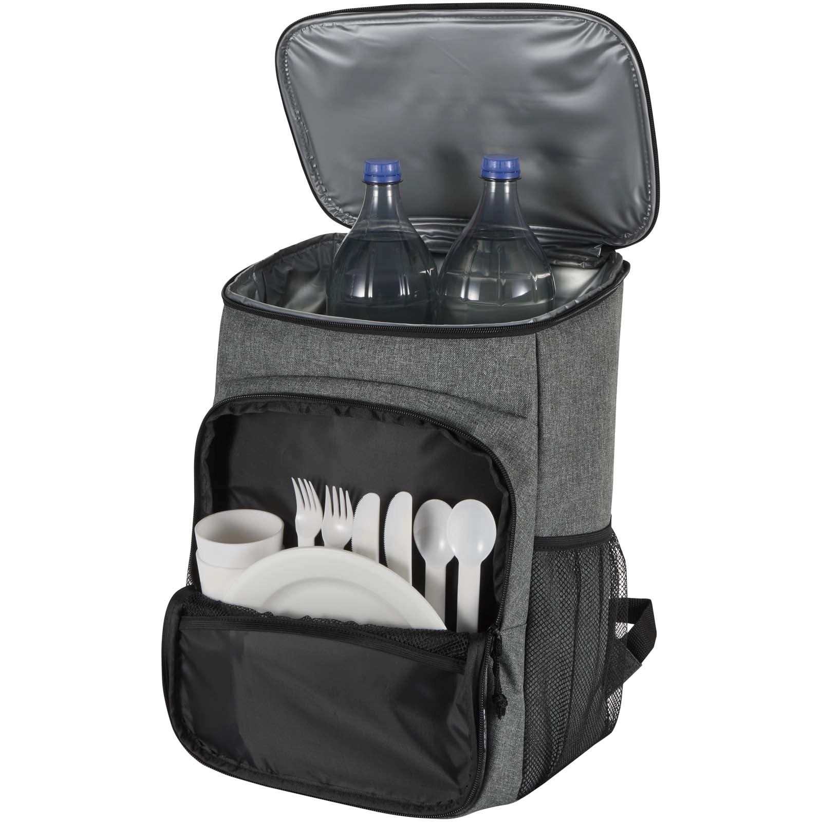 Immagine Zaino termico per picnic in materiale riciclato certificato GRS con set di posate Tundra - 20L