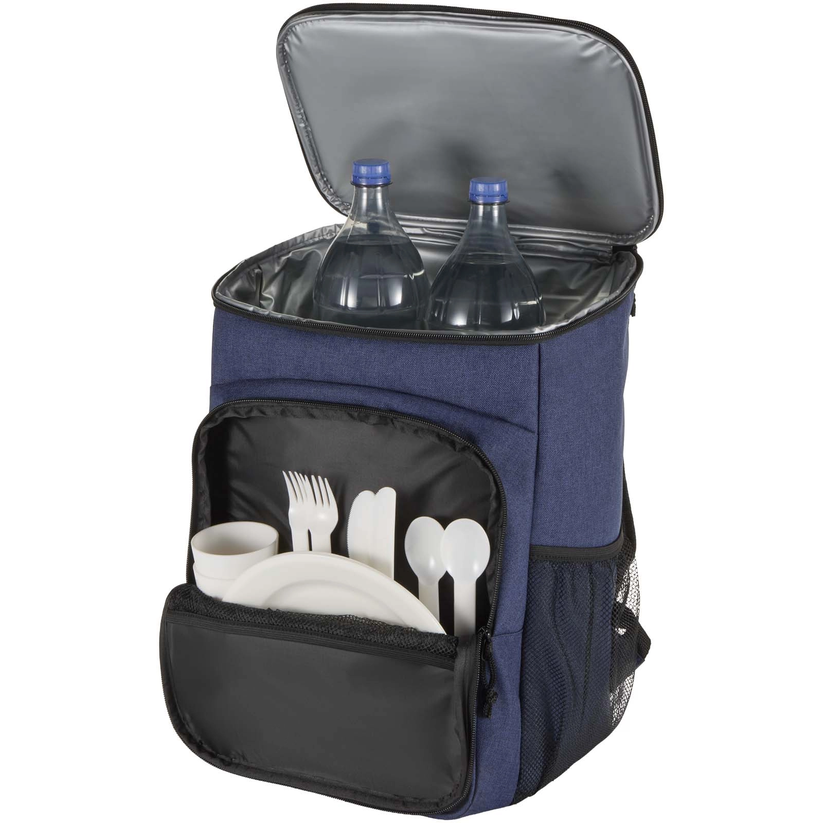 Immagine Zaino termico per picnic in materiale riciclato certificato GRS con set di posate Tundra - 20L