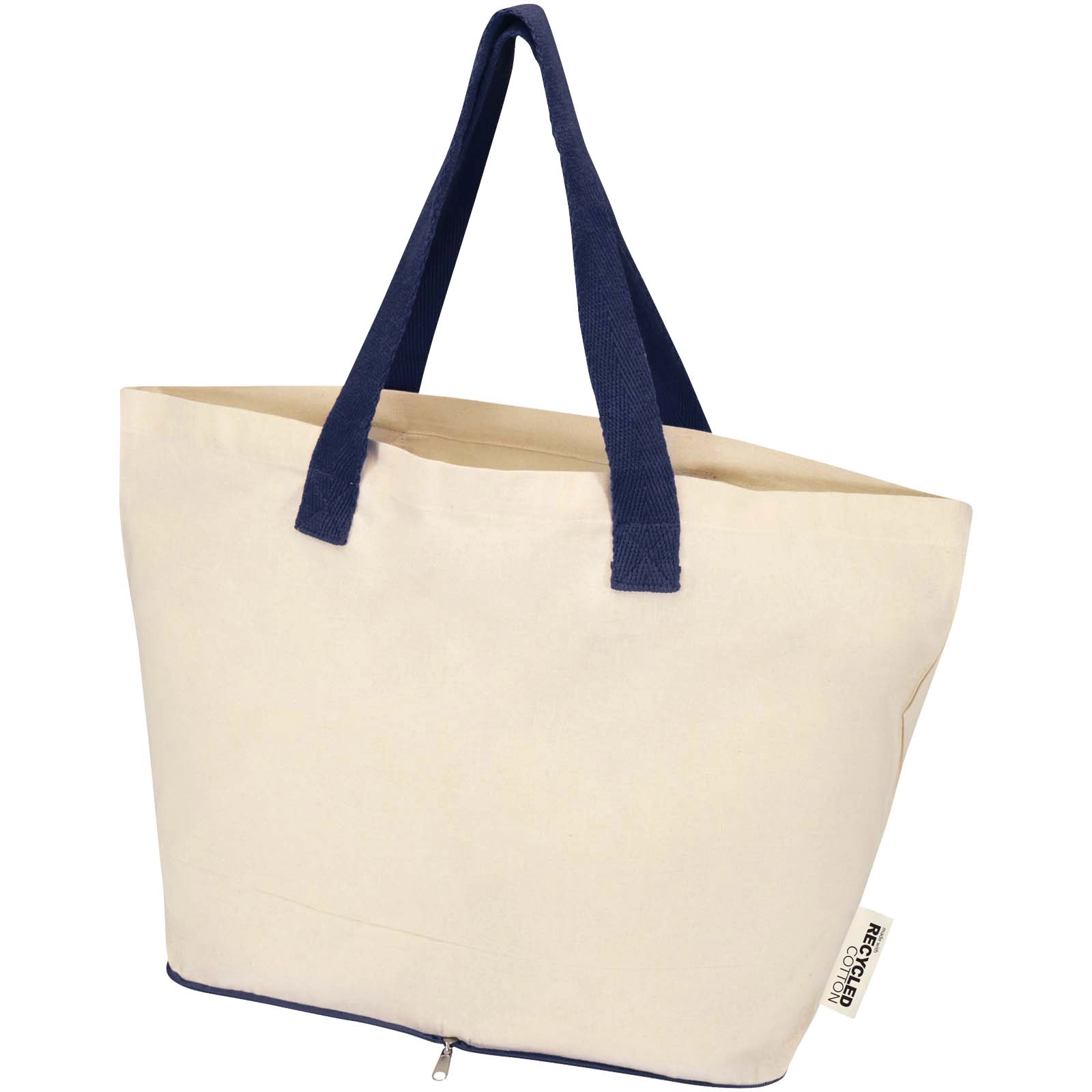 Immagine Tote bag pieghevole in cotone riciclato certificato GRS da 140 g/m² Sierra - 12L