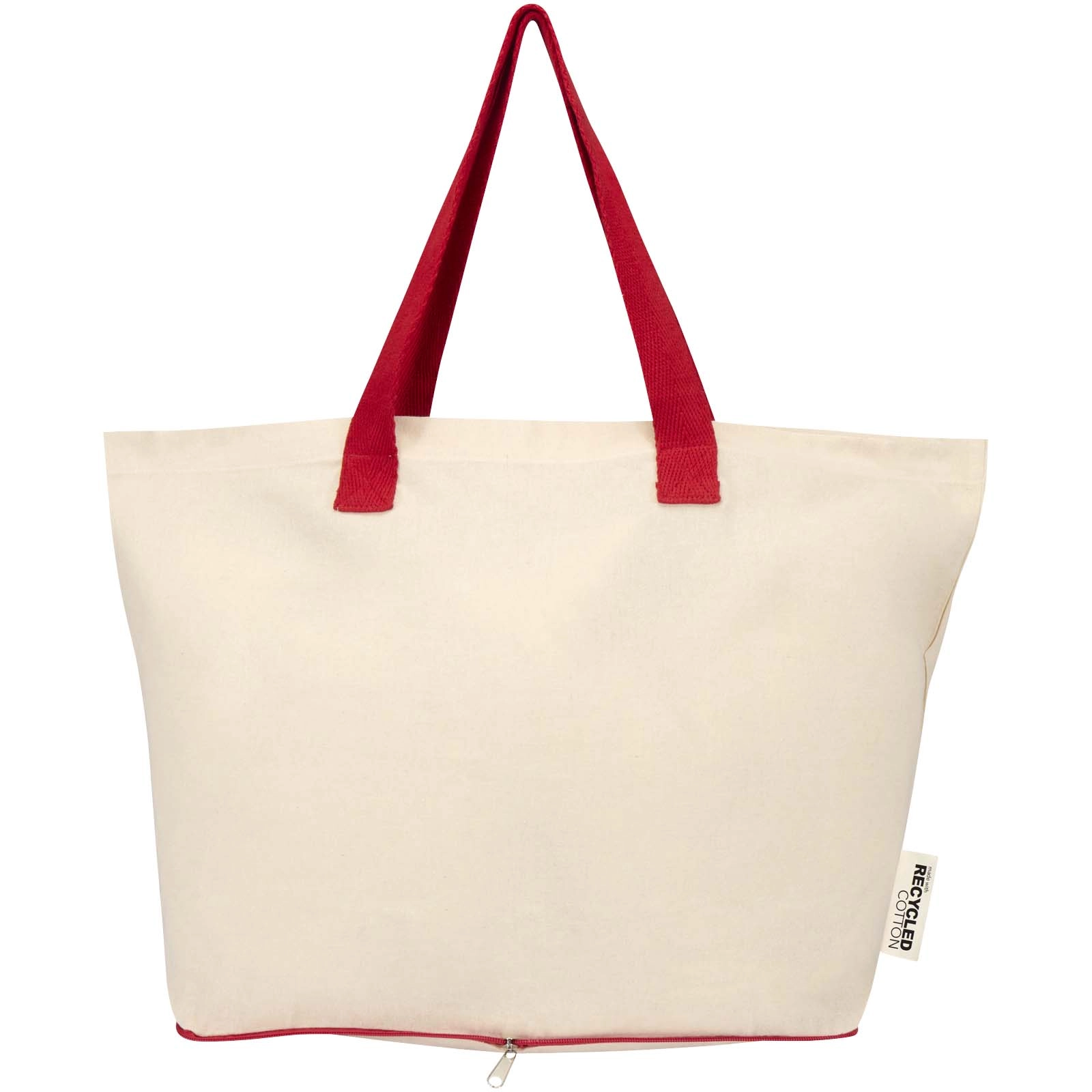 Immagine Tote bag pieghevole in cotone riciclato certificato GRS da 140 g/m² Sierra - 12L