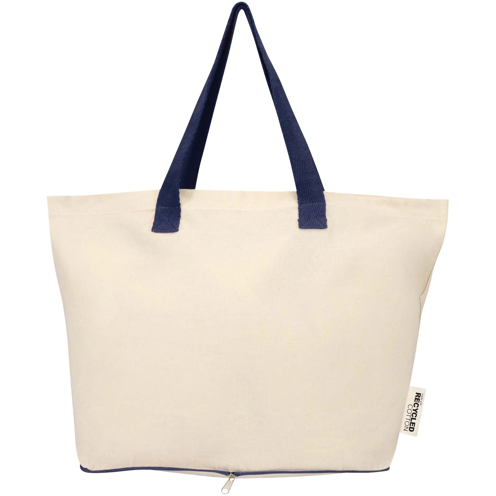 Immagine Tote bag pieghevole in cotone riciclato certificato GRS da 140 g/m² Sierra - 12L