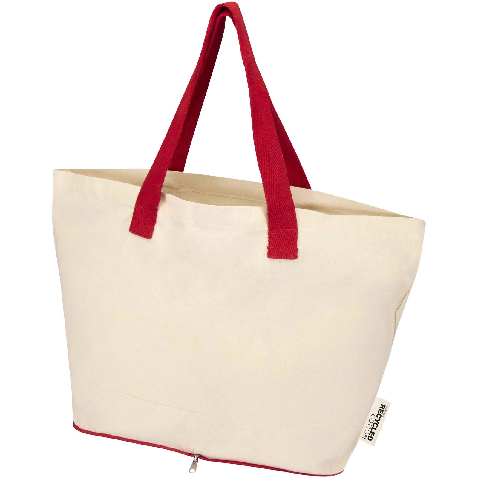 Immagine Tote bag pieghevole in cotone riciclato certificato GRS da 140 g/m² Sierra - 12L
