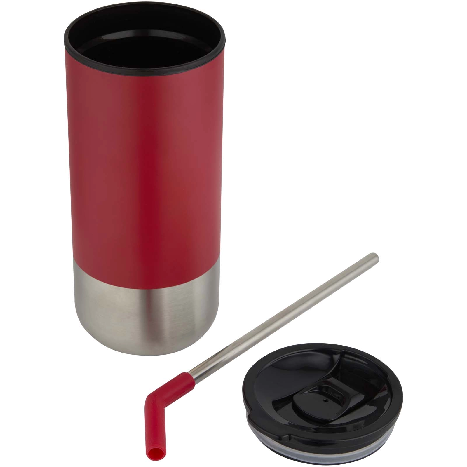 Immagine Bicchiere termico in materiale certificato RCS con cannuccia Grayson da 480 ml