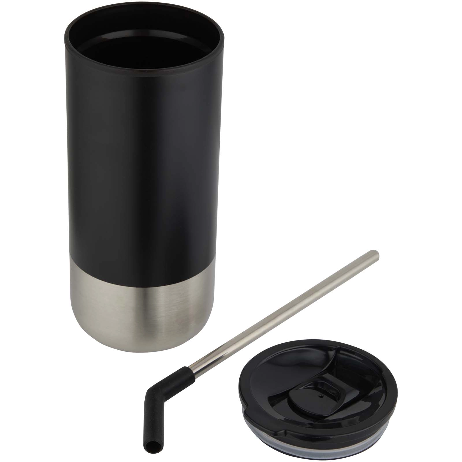 Immagine Bicchiere termico in materiale certificato RCS con cannuccia Grayson da 480 ml