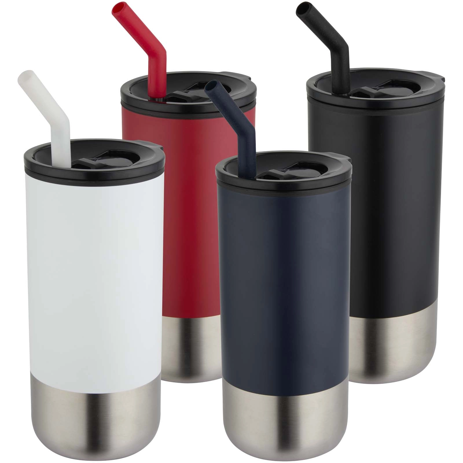 Immagine Bicchiere termico in materiale certificato RCS con cannuccia Grayson da 480 ml