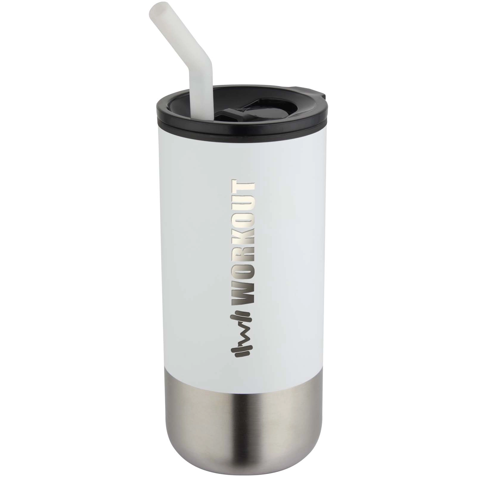 Immagine Bicchiere termico in materiale certificato RCS con cannuccia Grayson da 480 ml