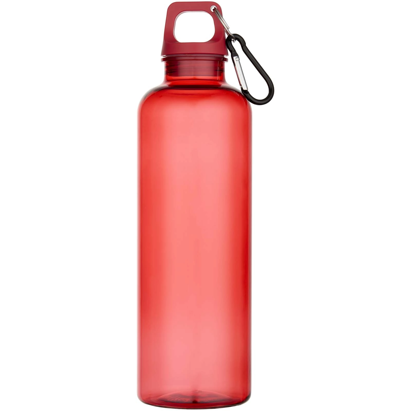 Immagine Borraccia in plastica riciclata certificata RCS da 750 ml con moschettone Oregon