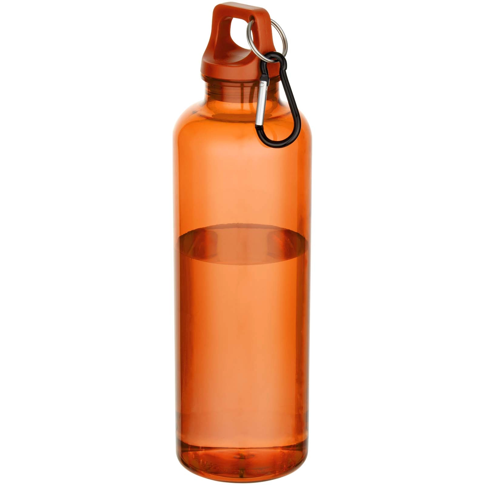 Immagine Borraccia in plastica riciclata certificata RCS da 750 ml con moschettone Oregon