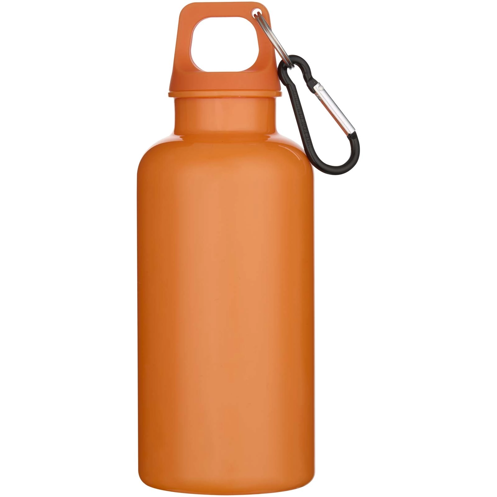 Immagine Borraccia in plastica riciclata RCS in tinta unita da 400 ml con moschettone Oregon 