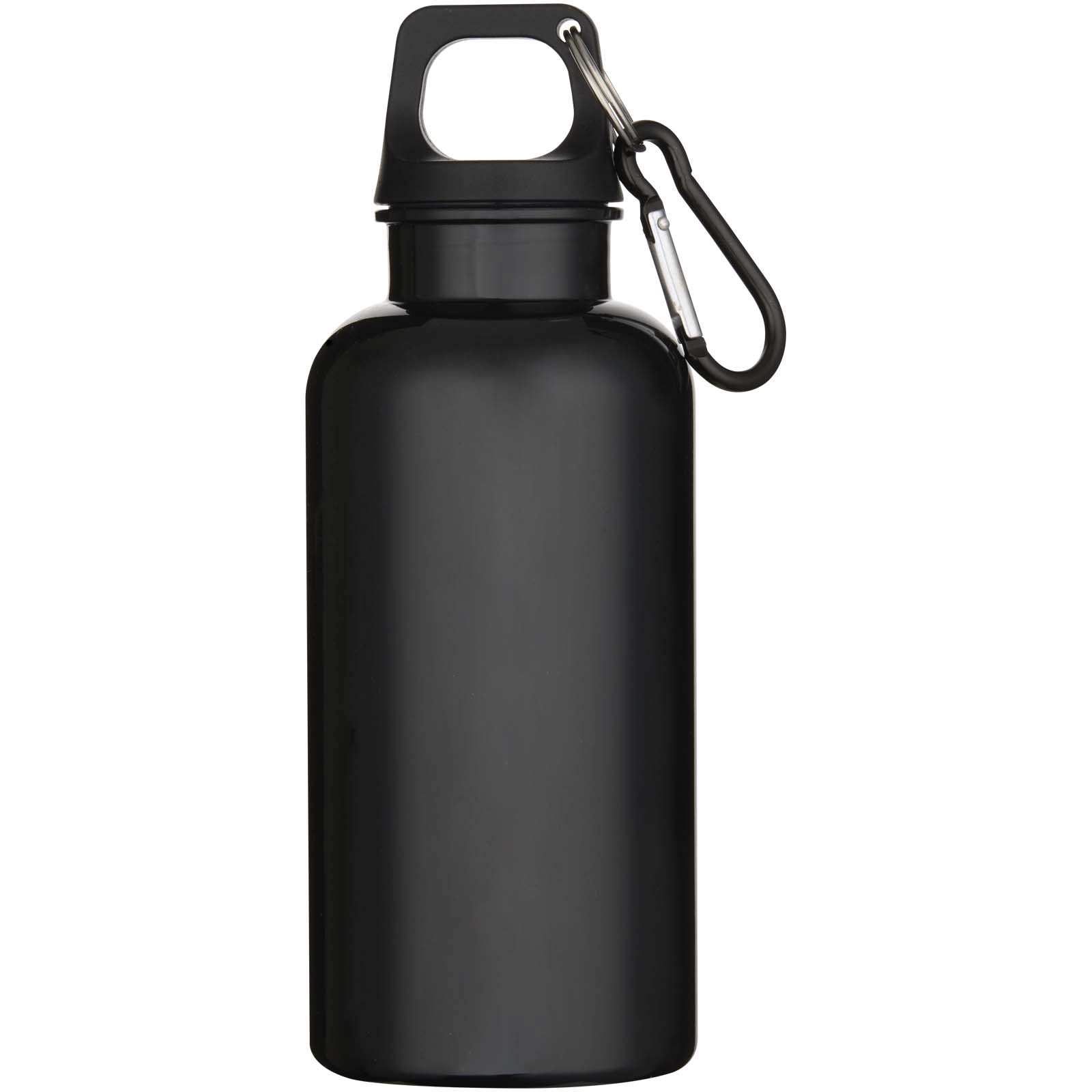 Immagine Borraccia in plastica riciclata RCS in tinta unita da 400 ml con moschettone Oregon 