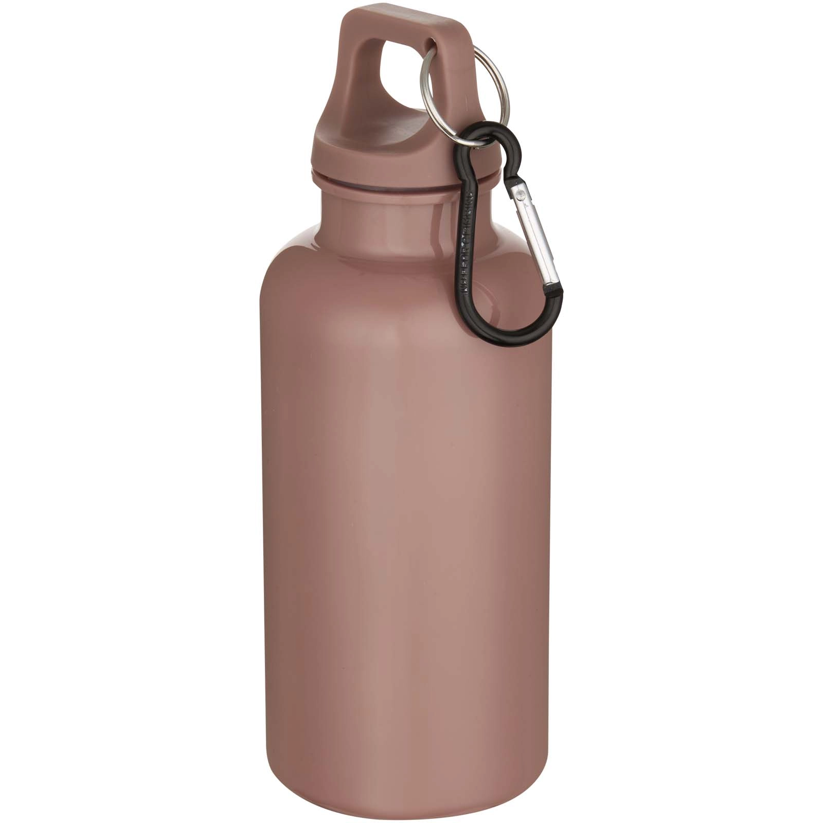 Immagine Borraccia in plastica riciclata RCS in tinta unita da 400 ml con moschettone Oregon 