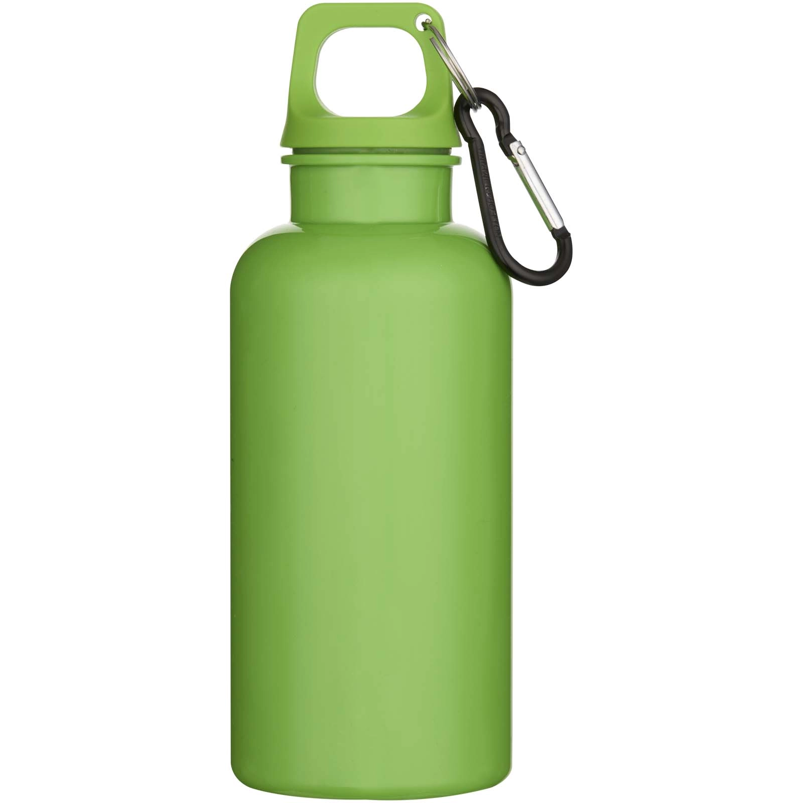 Immagine Borraccia in plastica riciclata RCS in tinta unita da 400 ml con moschettone Oregon 