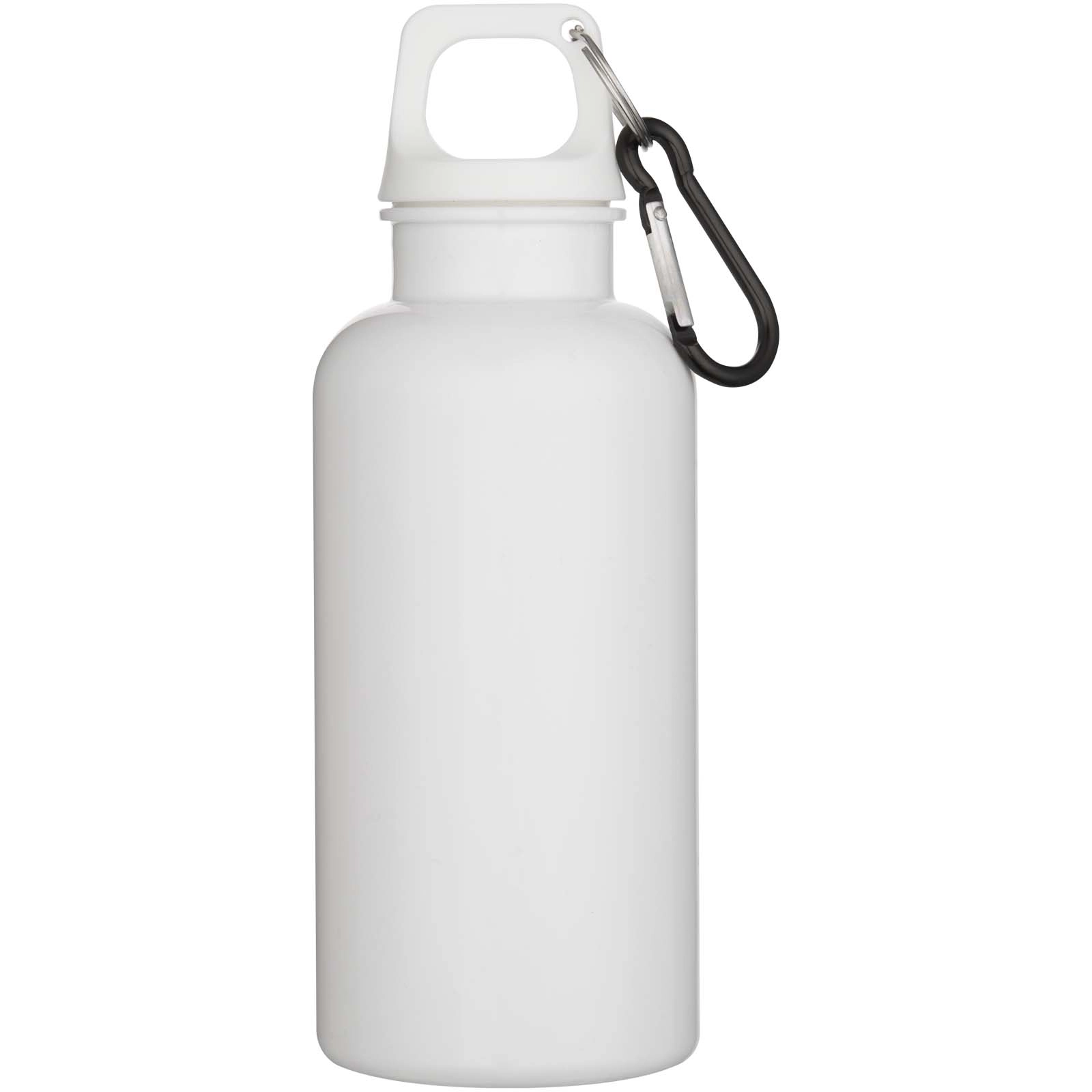Immagine Borraccia in plastica riciclata RCS in tinta unita da 400 ml con moschettone Oregon 